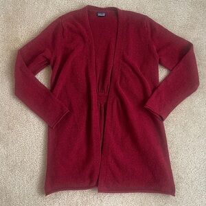 Patagonia Loislee Open Front Sweater Wrap Cardigan in Red Women's Small